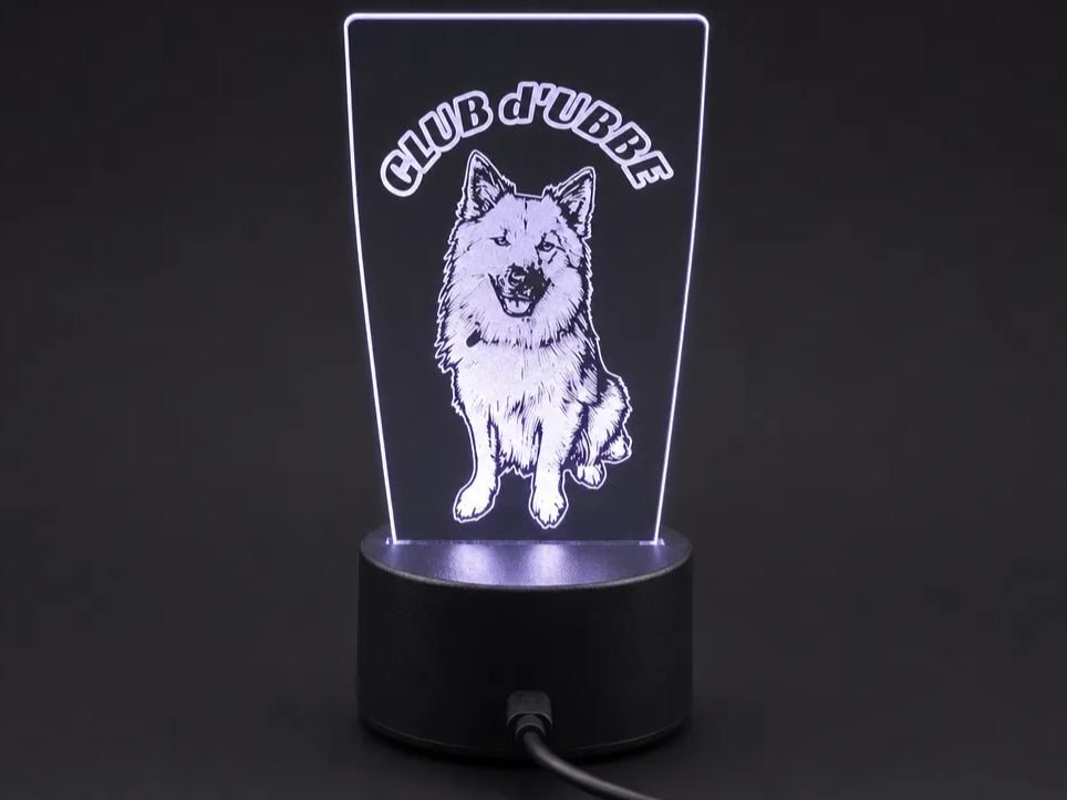 Veilleuse LED personnalisée avec illustration de chien Club d'Ubbe