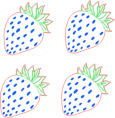 Strawberry stud earrings.xcs