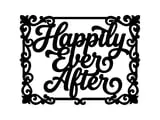 [Laser cut and engrave] Panneau décoratif noir avec inscription Our Love Story Begins