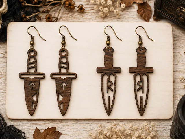 Halloween Dagger Earrings Laser Cut. Halloween Laser cut.