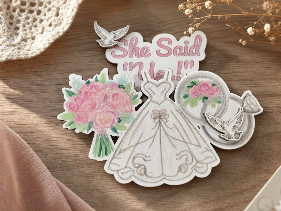 "She Said Yes" Wedding Theme Mug Hugger