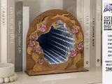 [Laser cut and engrave] Decorative Infinity Mirror Book Nook with Architectural and Floral Motifs Laser Cut Bundle