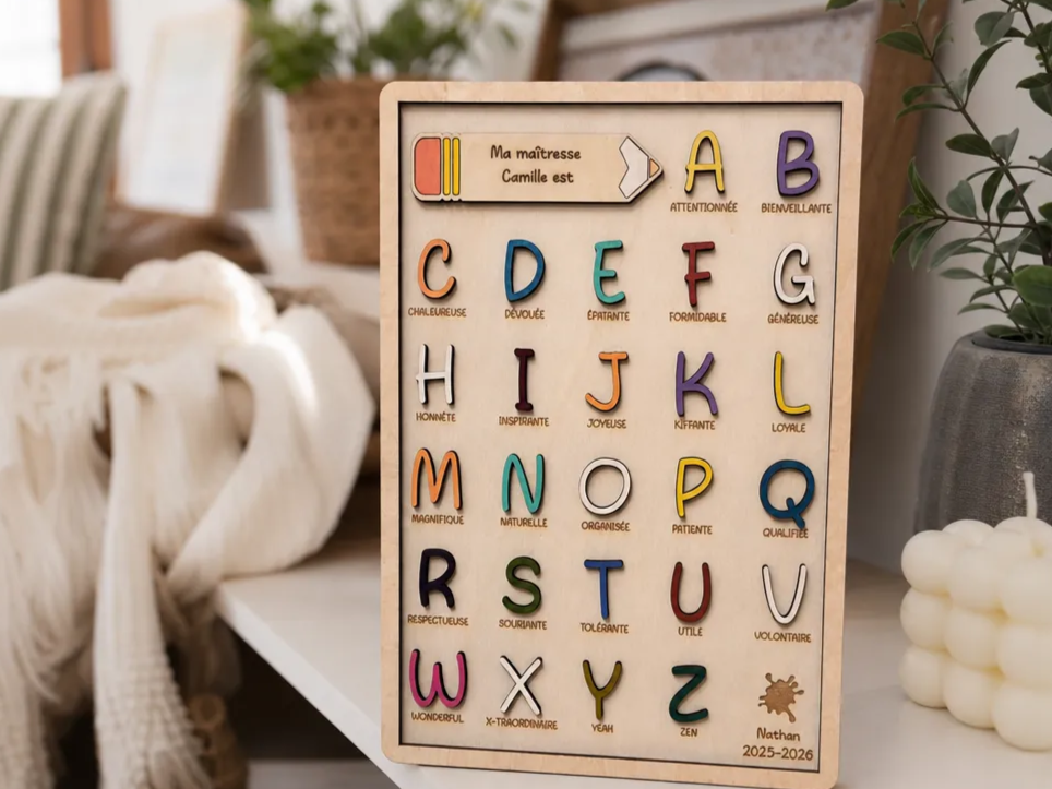 abécédaire avec adjectifs qualificatifs