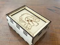 [Laser cut and engrave] Boîte de rangement coulissante en bois pour cartes de jeu