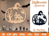 [Laser cut and engrave] Halloween Pumpkin Wall Decor Bundle SVG | 12 Laser Cut Pumpkin Designs | Wooden Halloween Wall Art
