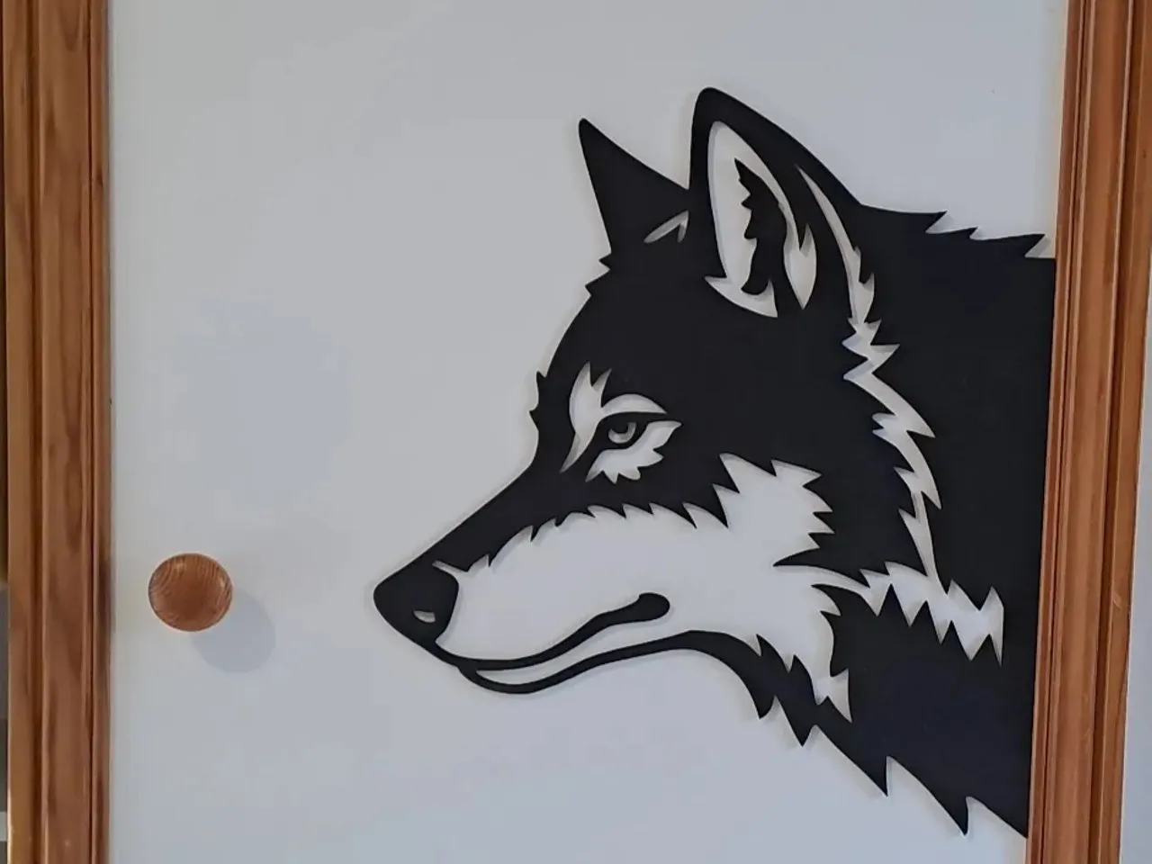 [Laser cut and engrave] Décoration murale en forme de tête de loup
