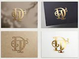 [Laser cut and engrave] DT Elegant Interwoven Monogram Logo