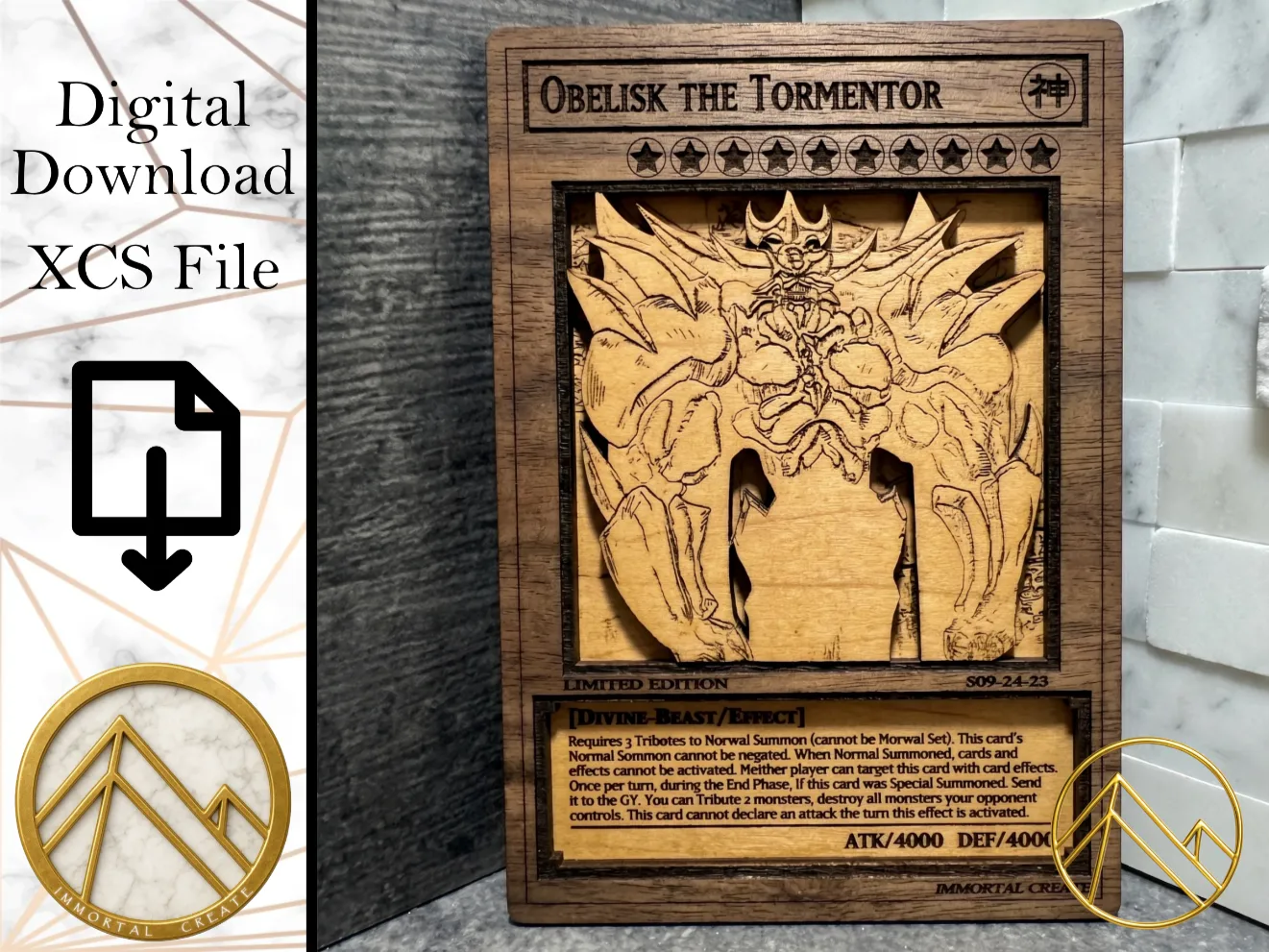 Obelisk the Tormentor (Wood Card)