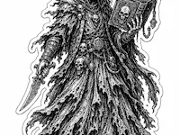 [Laser cut and engrave] Necromancer Fantasy Character Hanging Ornament