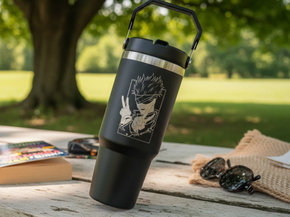 Made a 30oz Black Stainless Steel water bottle