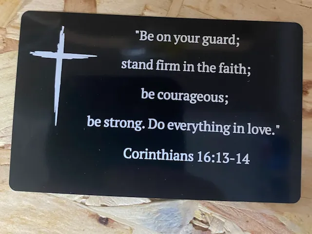 1 Corinthians 16:13-14 Bible Verse Walletkeepsake