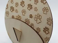 [Laser cut and engrave] Dog lead sign