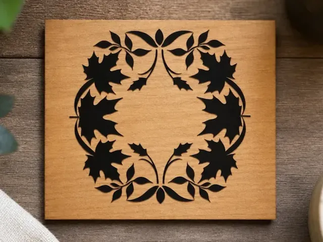 Maple Leaf Frame - Laser Cutting Design