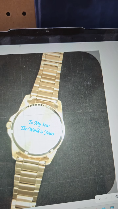 [Laser cut and engrave] Citizen Watch with To My Son The World Is Yours Case Back Engraving
