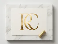 [Laser cut and engrave] Elegant RC Monogram Logo Design