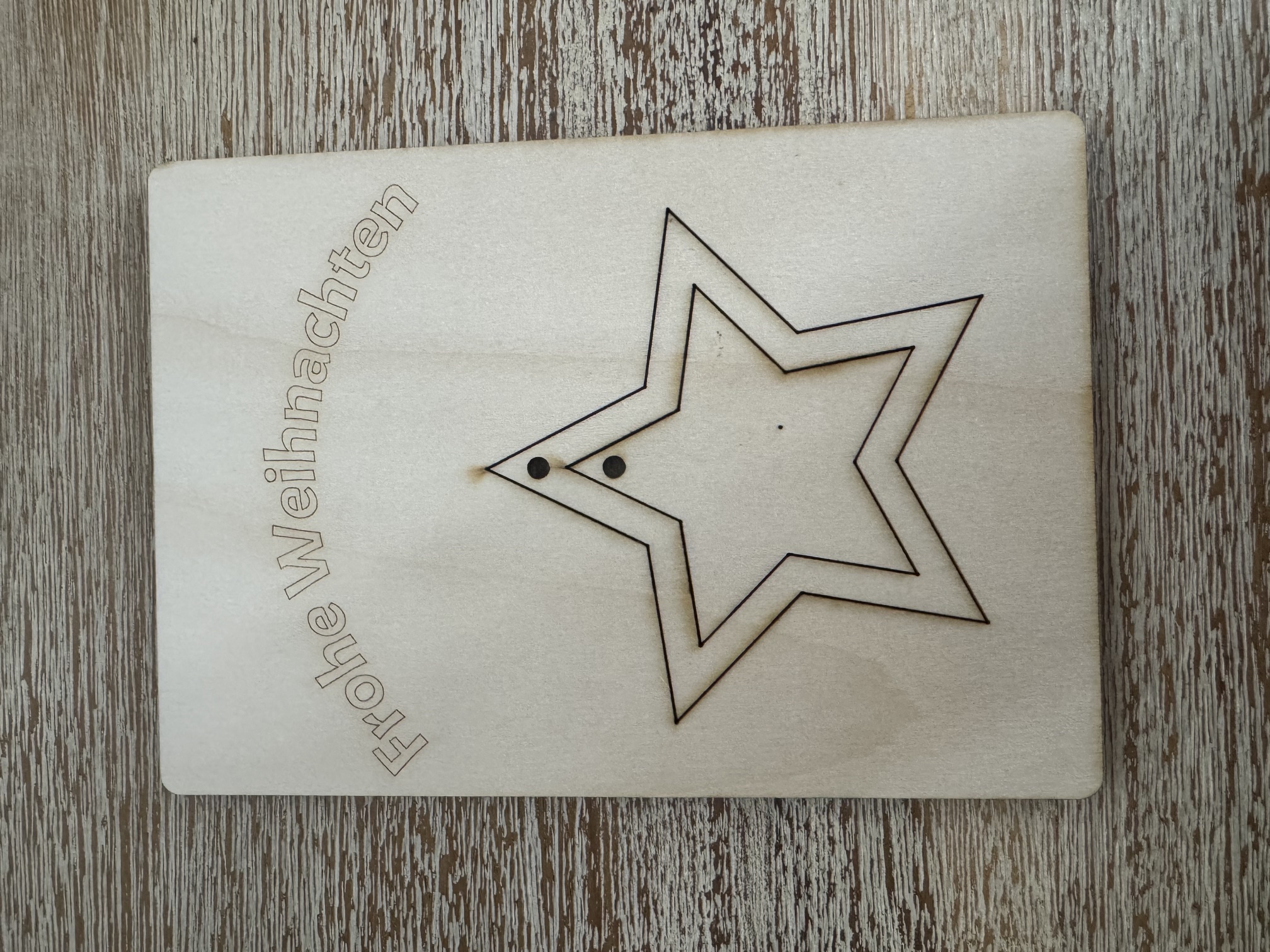 Postcard Christmas with star to take out instruction: step 1 - 