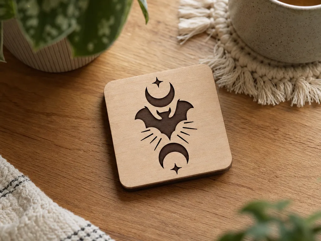 Halloween Celestial Bat Coaster