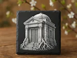 [Laser cut and engrave] The Rootbound Mausoleum - 1 Laser Engraving PNG Design
