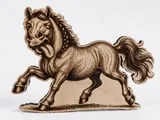[Laser cut and engrave] Silly Winking Horse Cutout with Tongue Out - funny