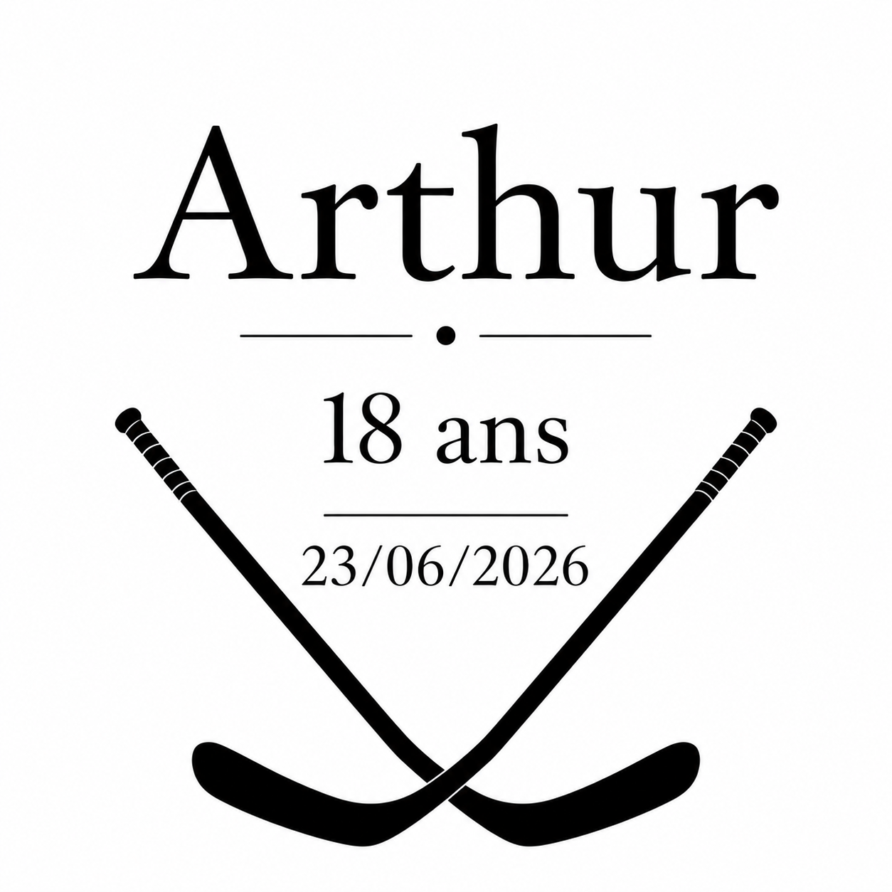 [Laser cut and engrave] Porte-clés en bois personnalisé avec motif de crosse de hockey