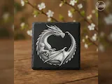 [Laser cut and engrave] The Ouroboric Wyrm — Laser Engraving PNG