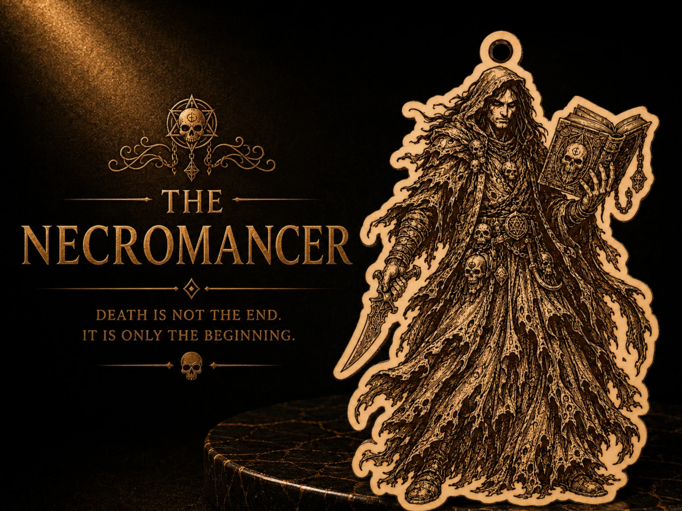Necromancer Bookmark Ornament