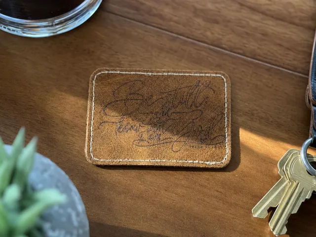 Be Still and Know That I Am God Leather Patch