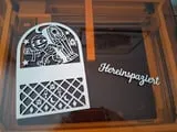 [Laser cut and engrave] Wandschild Hereinspaziert mit ägyptischem Mumien Motiv