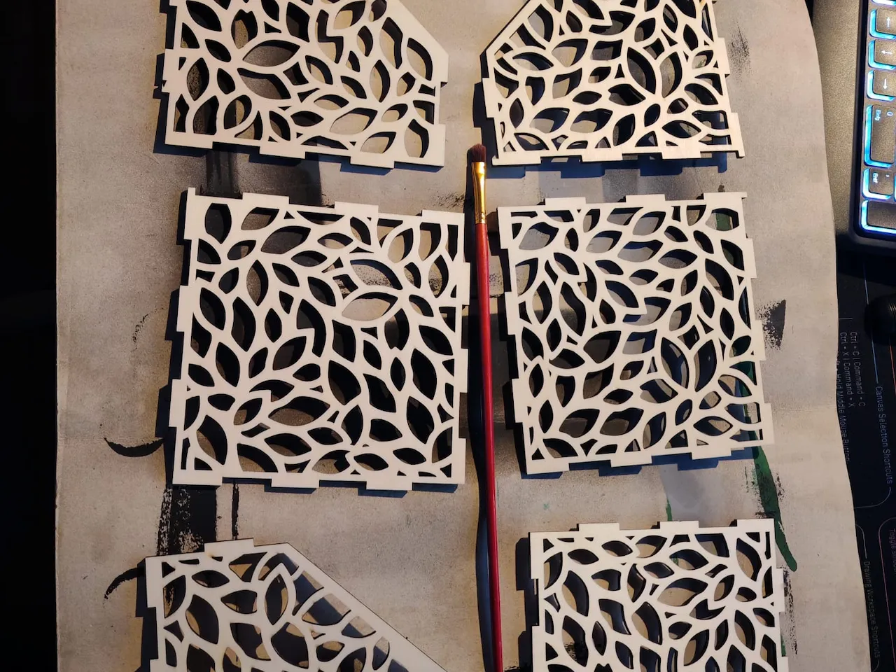 Cube lamp instruction: step 2 - Staining wood
