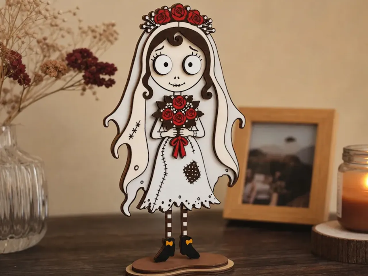 [Laser cut and engrave] Sally from The Nightmare Before Christmas tabletop figure