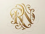[Laser cut and engrave] RN Heritage Wedding Monogram – Classic R & N Initial Emblem for Invitations, Keepsakes, Laser Cut Signs, Engraving & Bridal Décor