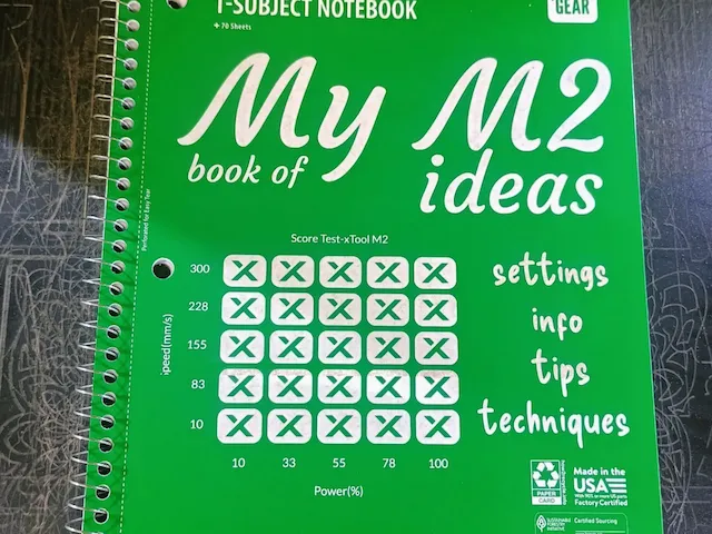 Spiral Bound Notebook for Recording Project Settings and Ideas