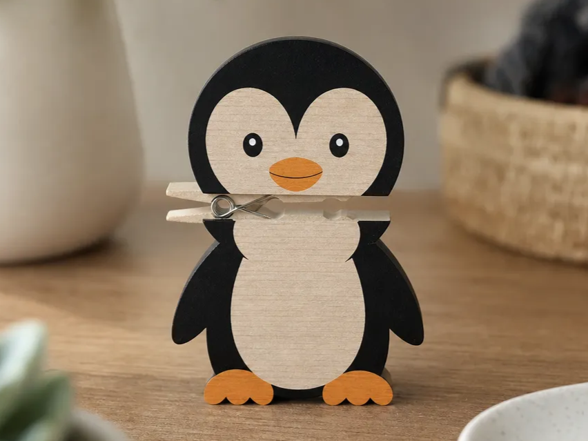 Penguin Clothespin Clip
