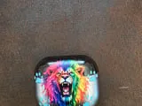 [UV printing] Rainbow Lion Art Earbud Charging Case Cover