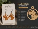 [Laser cut and engrave] Earring Dog Lasercut BUNDLES 12 DESIGNS