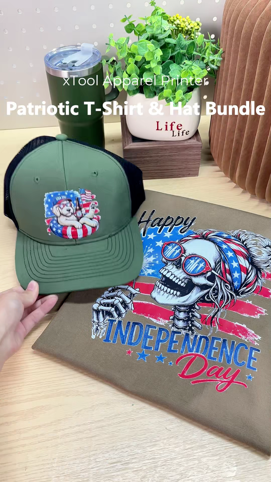 Hat + T-shirt Independence Day Design
