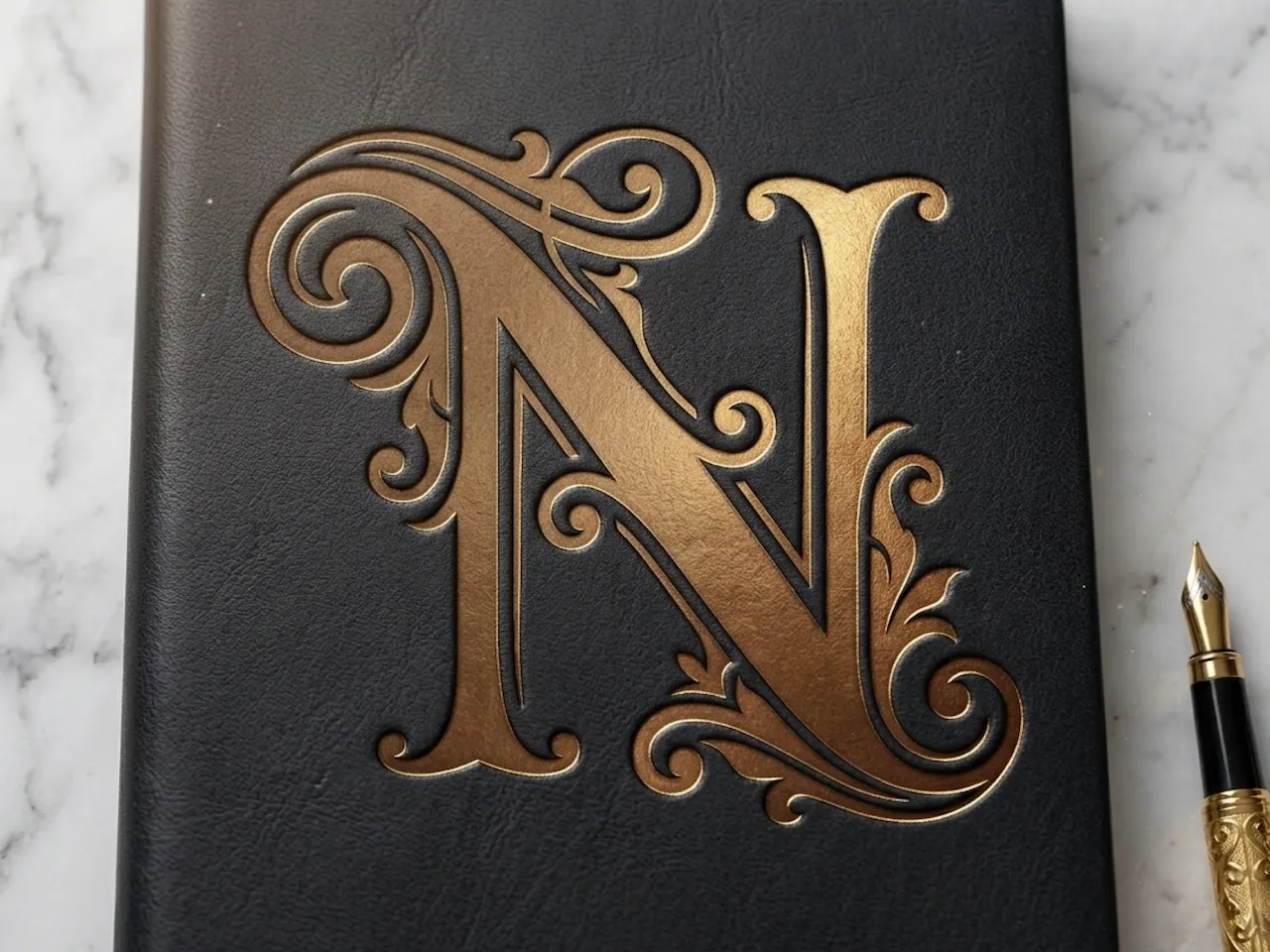 [Laser cut and engrave] N Elegant Wedding Monogram Logo – Graceful Bridal Initial for Laser Cut Signs, Cake Toppers, Invitations, Engraving & Cricut Projects