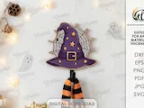 [Laser cut and engrave] Halloween Coat Hooks Bundle. Fall Wall Hook Laser cut Files. Rustic Autumn Home Decor. Pumpkin SVG. Ghost. Raven. Farmhouse