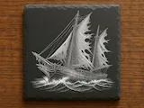 [Laser cut and engrave] The Phantom Schooner - Laser Engraving PNG