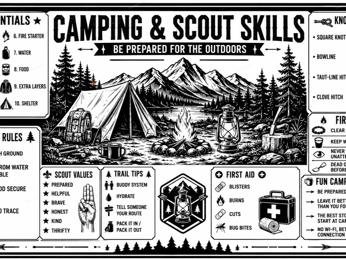 20-001 - Camping & Scout Skills Tumbler Design