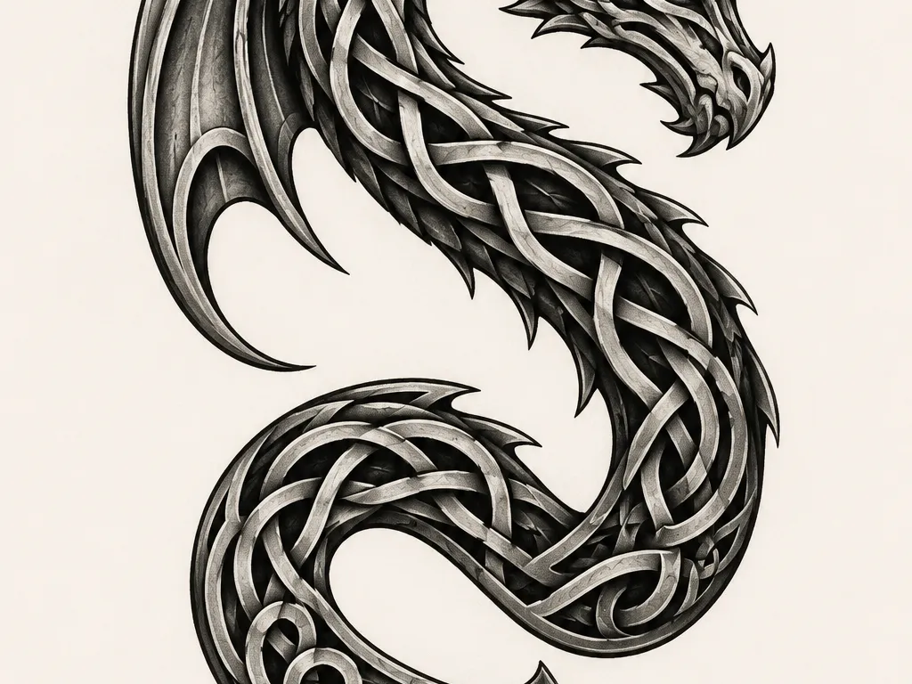 Dragon (celtic in shape of letter S )