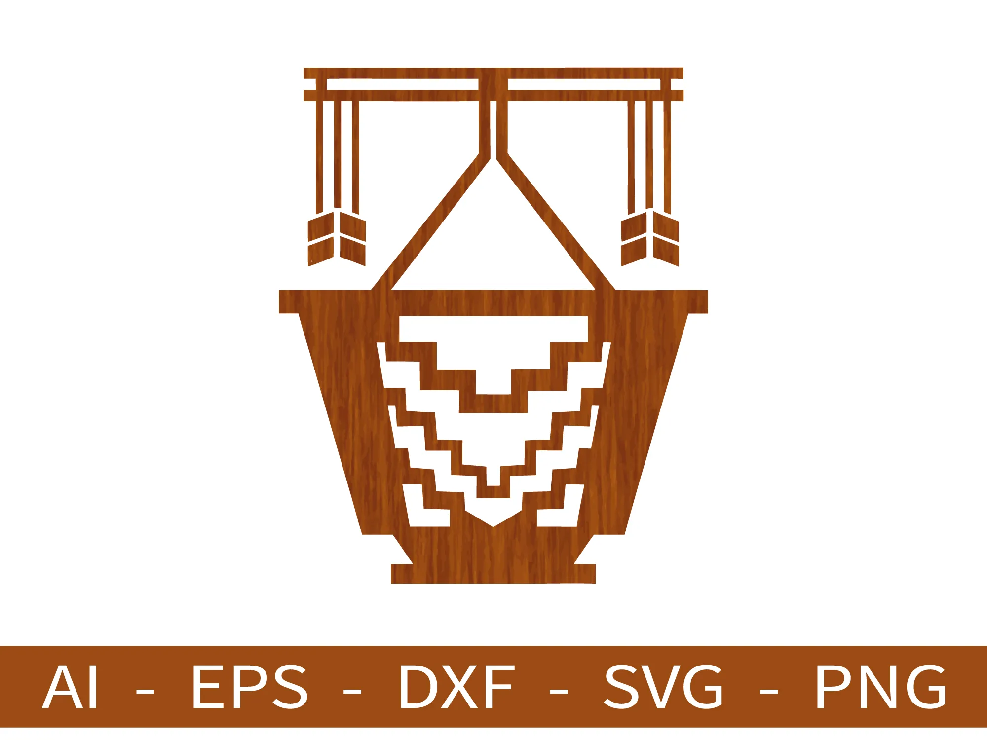 Hanging Basket - Decorative Laser Cut Design