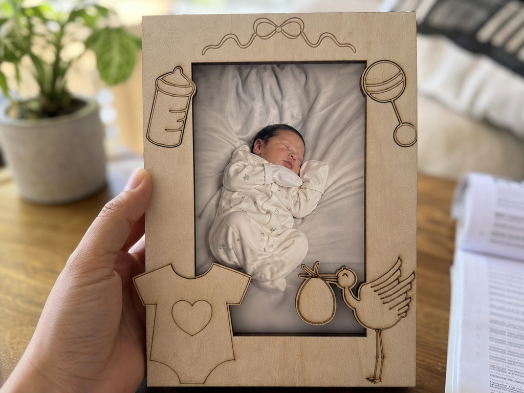 Baby Themed Wooden 4x6 Picture Frame