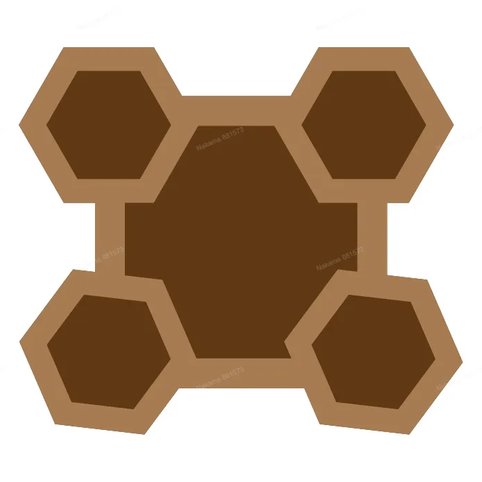 [Laser cut and engrave] 6 Geometric Section Square Drink Coaster