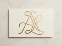 [Laser cut and engrave] Luxury AL Initials Monogram Logo
