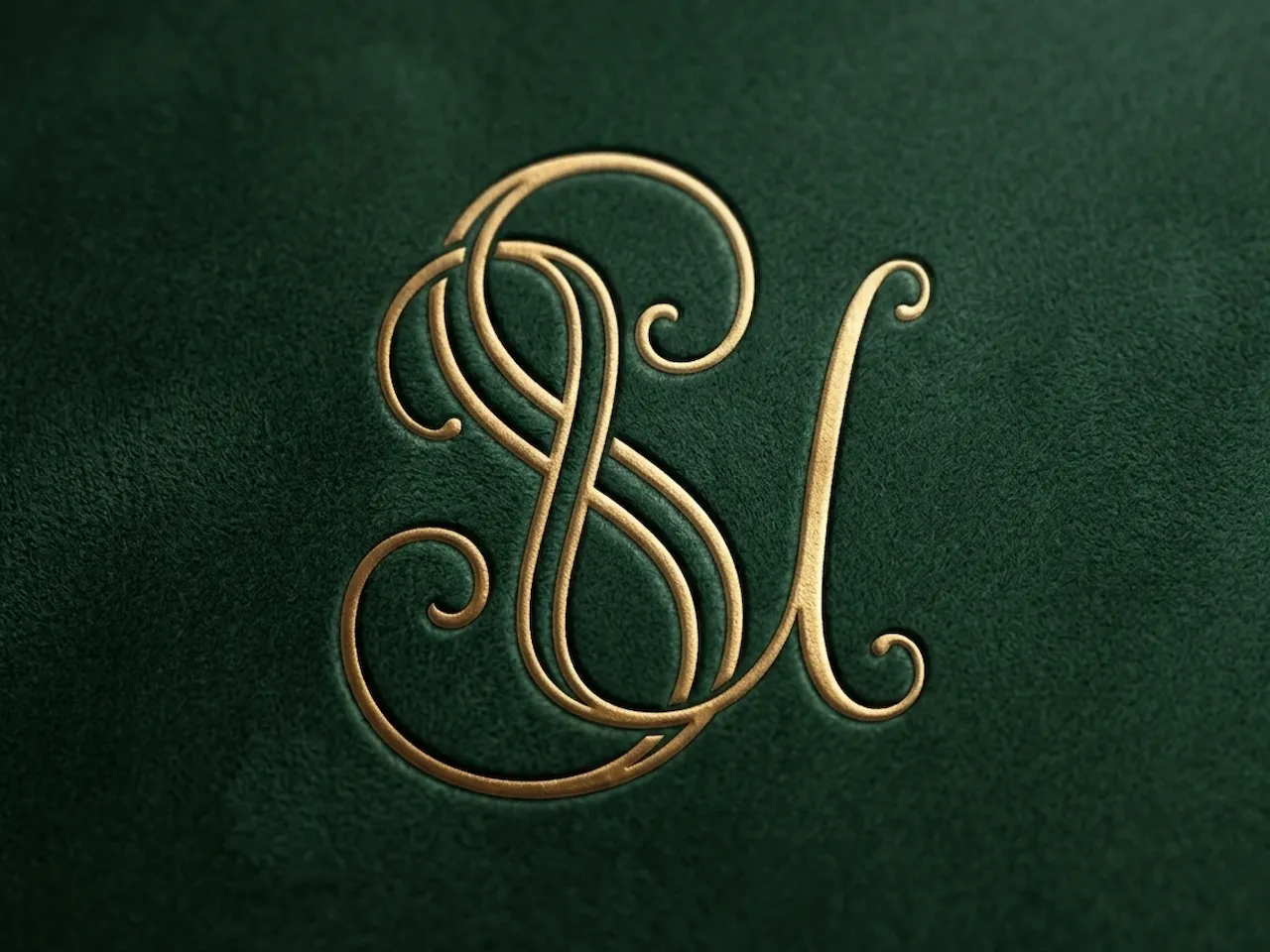 [Laser cut and engrave] SU Elegant Interwoven Monogram Logo