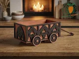 [Laser cut and engrave] Gothic Wooden Bread Cart Laser Cut File