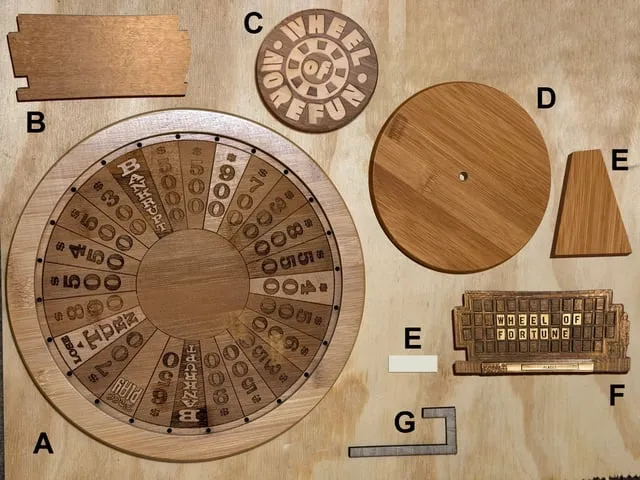Holzrad mit mehr Spaß Spielbrett mit Puzzle-Display instruction: step 1 -