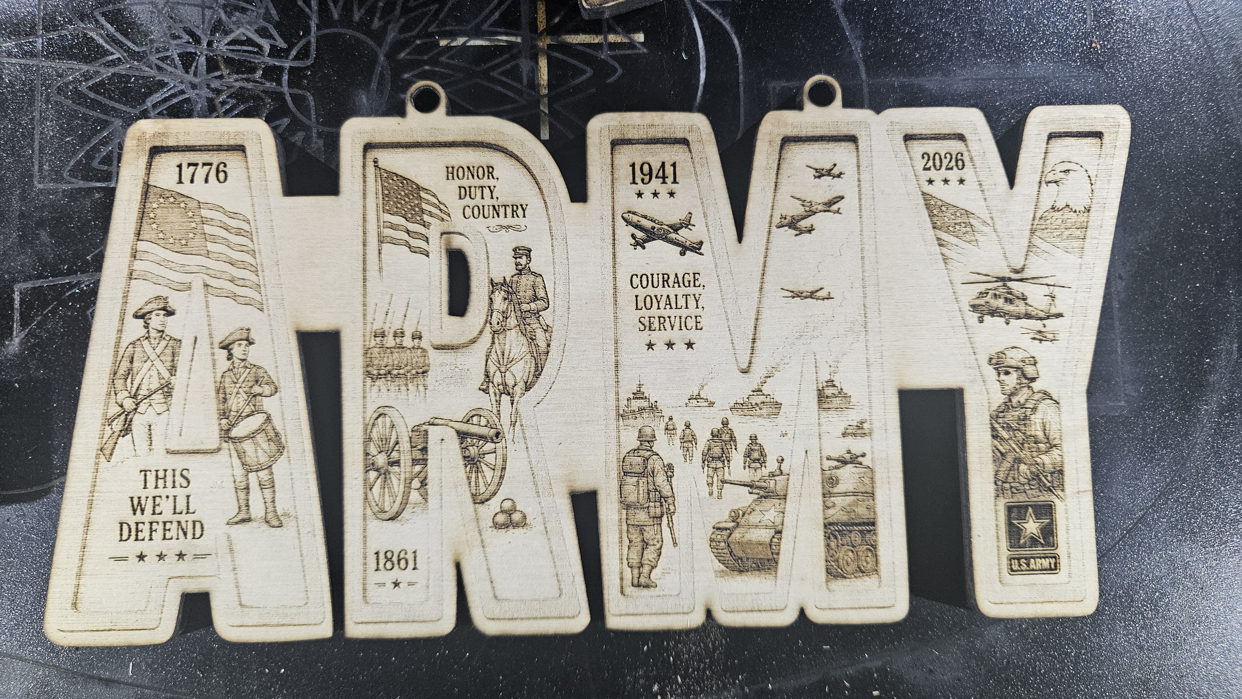 United States Army Historical Commemorative Wall Hanging instruction: step 1 - 