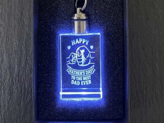 Light Up Crystal Keychain for Father's Day